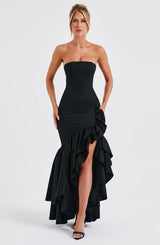 Fioreclo Angelique Maxi Dress in Black