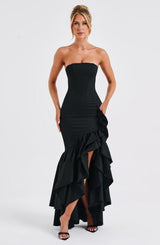 Fioreclo Angelique Maxi Dress in Black