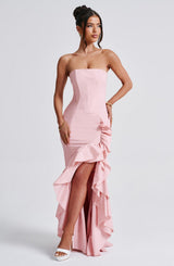 Fioreclo Angelique Maxi Dress in Blush