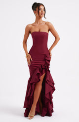 Fioreclo Angelique Maxi Dress in Burgundy