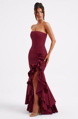 Fioreclo Angelique Maxi Dress in Burgundy