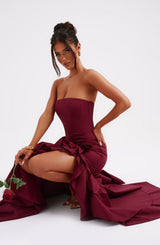 Fioreclo Angelique Maxi Dress in Burgundy