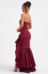 Fioreclo Angelique Maxi Dress in Burgundy