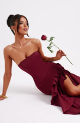 Fioreclo Angelique Maxi Dress in Burgundy