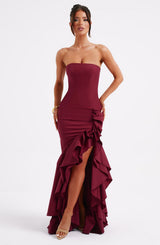 Fioreclo Angelique Maxi Dress in Burgundy