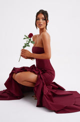 Fioreclo Angelique Maxi Dress in Burgundy