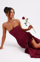 Fioreclo Angelique Maxi Dress in Burgundy