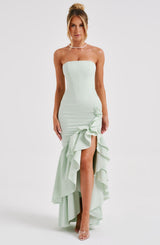 Fioreclo Angelique Maxi Dress in Sage