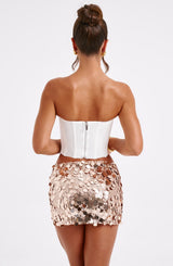 Fioreclo Anita Mini Skirt in Gold