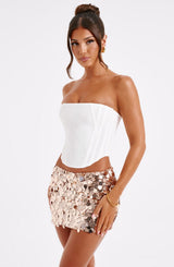 Fioreclo Anita Mini Skirt in Gold