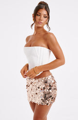 Fioreclo Anita Mini Skirt in Gold