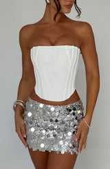 Fioreclo Anita Mini Skirt in Silver