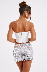 Fioreclo Anita Mini Skirt in Silver