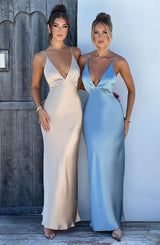 Fioreclo Anya Maxi Dress in Champagne