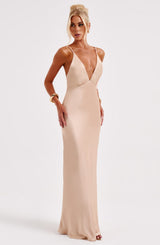 Fioreclo Anya Maxi Dress in Champagne