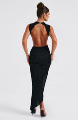 Fioreclo Aphaia Midi Dress in Black
