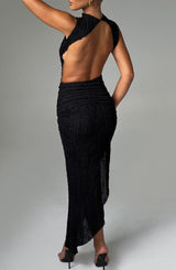 Fioreclo Aphaia Midi Dress in Black