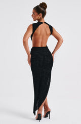 Fioreclo Aphaia Midi Dress in Black