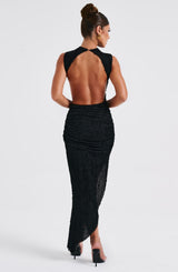 Fioreclo Aphaia Midi Dress in Black