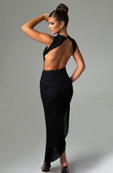 Fioreclo Aphaia Midi Dress in Black