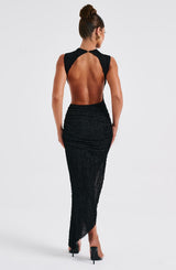 Fioreclo Aphaia Midi Dress in Black