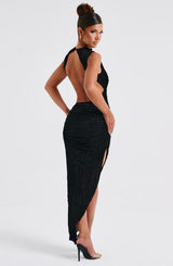 Fioreclo Aphaia Midi Dress in Black