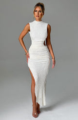 Fioreclo Aphaia Midi Dress in Ivory