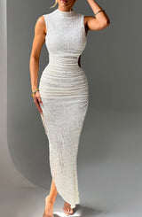 Fioreclo Aphaia Midi Dress in Ivory