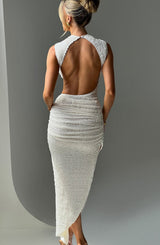 Fioreclo Aphaia Midi Dress in Ivory