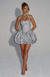 Fioreclo Araminta Mini Dress in Silver