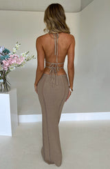 Fioreclo Arden Maxi Dress in Beige