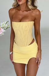 Fioreclo Aria Mini Skirt in Lemon