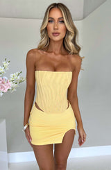 Fioreclo Aria Mini Skirt in Lemon