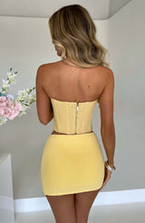 Fioreclo Aria Mini Skirt in Lemon