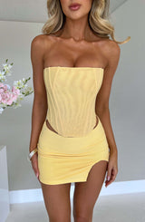 Fioreclo Aria Mini Skirt in Lemon