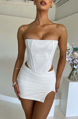 Fioreclo Aria Mini Skirt in White