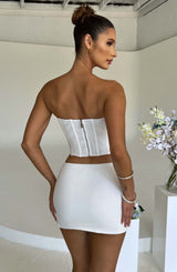 Fioreclo Aria Mini Skirt in White