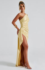 Fioreclo Ariel Maxi Dress in Lemon