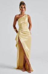 Fioreclo Ariel Maxi Dress in Lemon