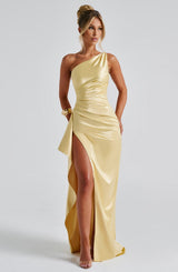 Fioreclo Ariel Maxi Dress in Lemon