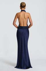 Fioreclo Armelle Maxi Dress in Navy