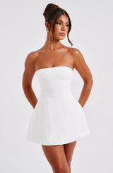 Fioreclo Asha Mini Dress in Ivory