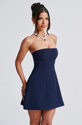 Fioreclo Asha Mini Dress in Navy