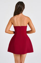 Fioreclo Asha Mini Dress in Wine