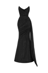 Fioreclo Ashira Maxi Dress in Black Sparkle