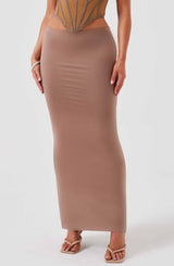 Fioreclo Astara Maxi Skirt in Chocolate