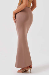 Fioreclo Astara Maxi Skirt in Chocolate