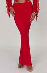 Fioreclo Astara Maxi Skirt in Red