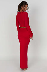 Fioreclo Astara Maxi Skirt in Red