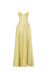 Fioreclo Asterin Maxi Dress in Lemon